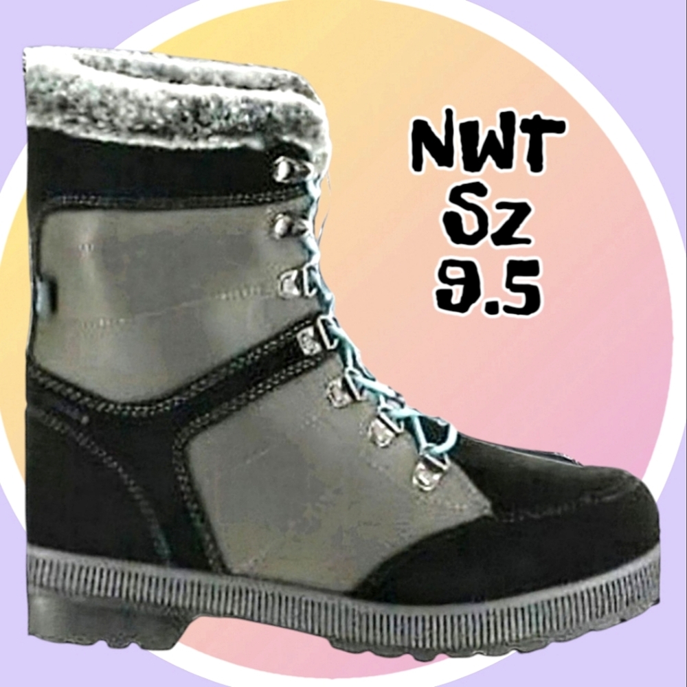 NWT  Sz 9.5 Khombu Leather & Suede Winter Boots